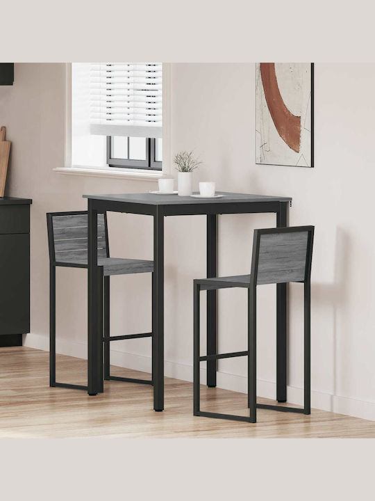 Table Dining Room Wooden Gray 80x80x105cm