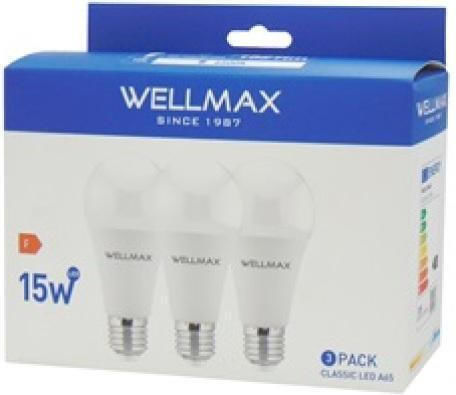 Wellmax LED Bulbs 15W for Socket E27 and Shape A65 Cool White 1521lm 15pcs