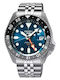 Seiko 5 Sports Ανδρικό Ρολόι 42mm Αυτόματο με Ασημί Μεταλλικό Μπρασελέ