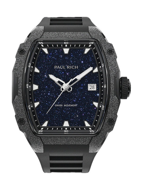 Paul Rich Herrenuhr Batterie mit Schwarz Metallarmband
