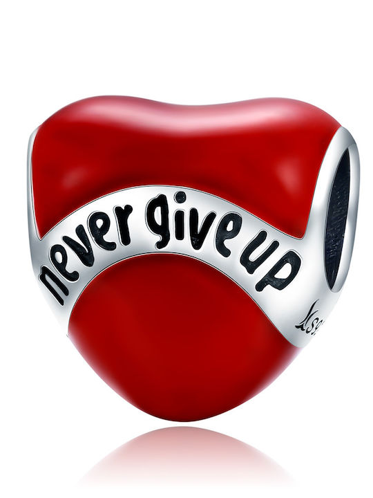 Daskalakis Charm Heart Silver Red