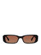 Meller Sisi Unisex Sunglasses with Black Plastic Frame and Orange Polarized Lens SIS-TUTGBROWN