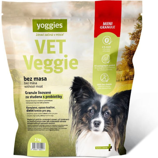 Dry Dog Food Vet Veggie Without Meat Cold Pressed Probiotics Yoggies Mini 2 Kg