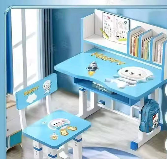 Kinderschreibtisch aus Melamin Blau