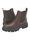 Leder Stiefeletten Damen Braun