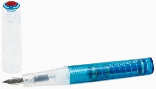 Twsbi Go Spring Load Mechanism Calligraphy Pen Extra Fine Blue with Red Ink