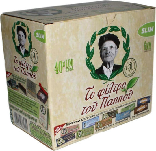 Tou Pappou Filtertips Aktivkohle 6mm 100x40Stk