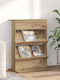 vidaXL PU Magazine Rack Brown 70x41x96cm