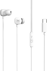 Maxell Square+ Слушалки Type-C 120 см Бели Maxell Square+ Слушалки Type-C 120 см Бели