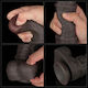 Lovetoy Dual Layered Ρεαλιστικό Dildo με Όρχεις και Βεντούζα Μαύρο