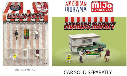 Set Figurine Farmers Market 1:64 American Diorama
