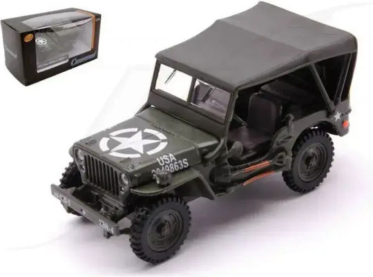 Macheta Auto Jeep Willys 4x4 W Soft Top Olive Green 1:43 Cararama