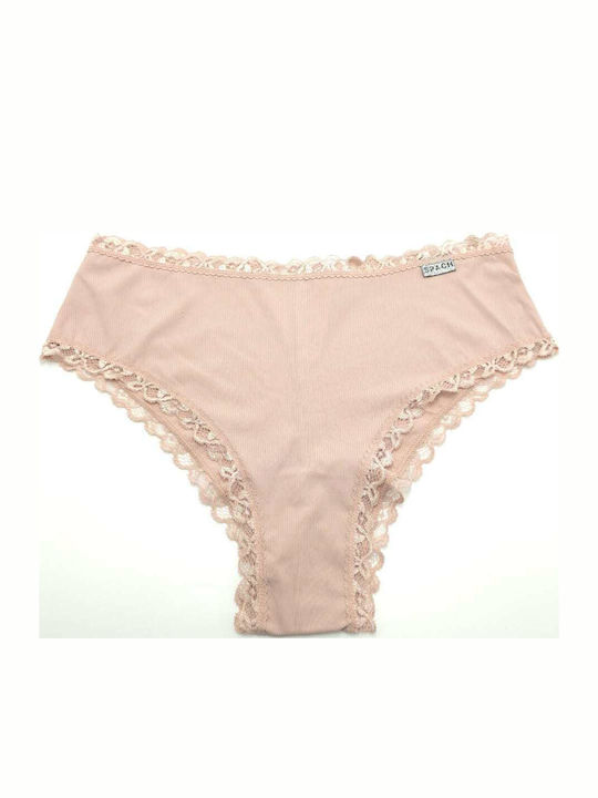 Topaki Women's Slip with Lace Pink