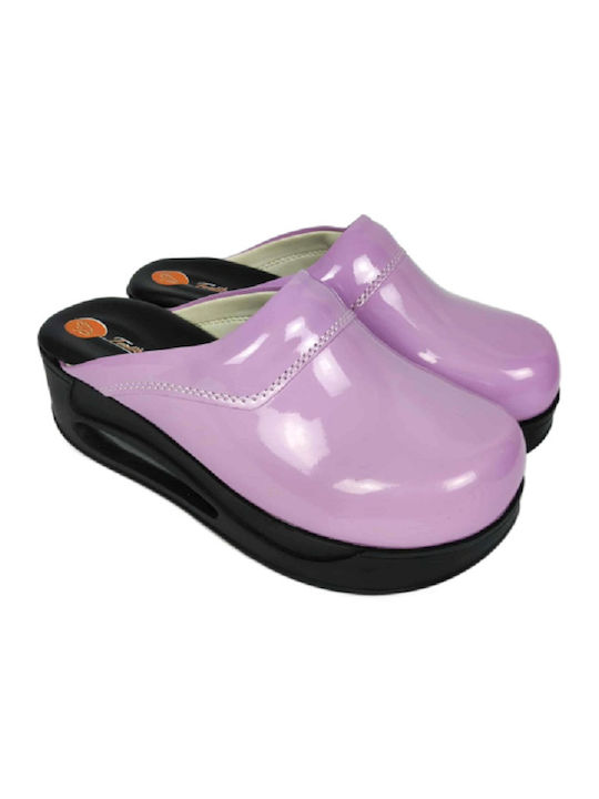 TerlikSabo Air Max Γυναικεία Δερμάτινα Ανατομικά Σαμπό Bright Lilac