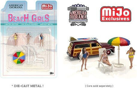 Set Figurine Beach Girls 1:64 American Diorama