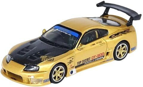 Machetă Mașină Toyota Supra GT300 A80 Top Secret Aurie Scara 1:64 Inno64