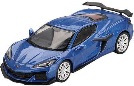 Machetă Mașină Chevrolet Corvette C8 Z06 2023 Elkhart Lake Albastru Metalizat 2023 Scara 1:64 Mini GT MGT00892LHD