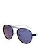 Champion Men's Sunglasses with Navy Blue Metallic Frame and Grey Lenses CU5153-55C04