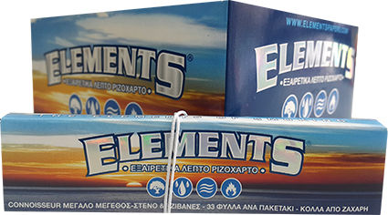 Elements Connoisseur Cigarette Rolling Papers Slim King Size with Cone Tips 24pcs