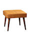 Hocker Für das Wohnzimmer Gepolstert mit Stoff Urga Mustard 46x46x44cm