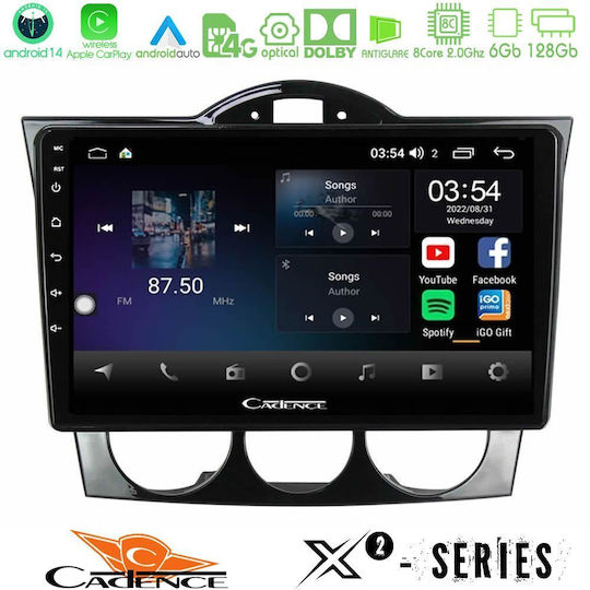 Cadence Car Audio System for Mazda RX-8 2003-2008 with A/C (Bluetooth/USB/WiFi/GPS/Apple-Carplay/Android-Auto) with Touch Screen 9"