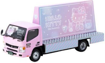 Macheta Auto Mitsubishi Fuso Canter Hello Kitty Billboard Maßstab 1:64