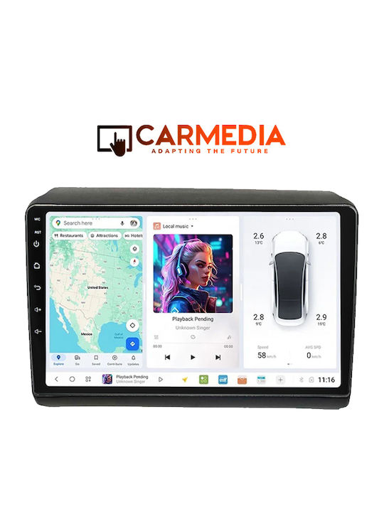 Carmedia Car Audio System for Peugeot Boxer Fiat Ducato Citroen Jumper 2006-2011 (Bluetooth/USB/WiFi/GPS/Apple-Carplay/Android-Auto) with Touch Screen 9"