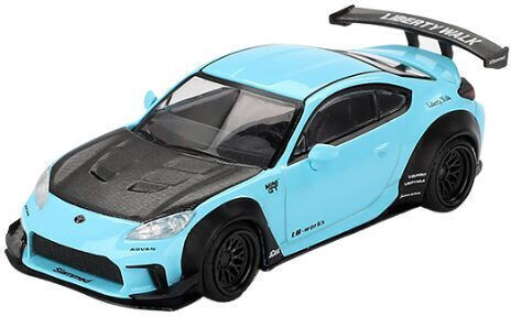 Machetă Mașină Toyota GR86 LB Works Baby Blue 2024 Scara 1:64 Mini GT MGT00873-L