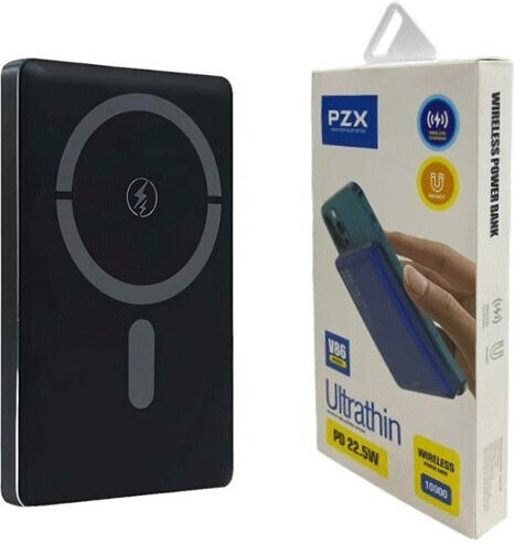 PZX V86 Power Bank 10000mAh 22.5W Μαύρο