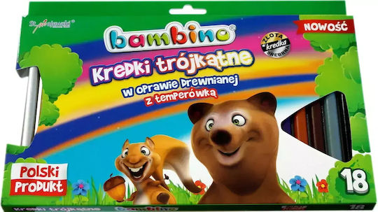 Creioane Din Lemn St Majewski Bambino 18 Culori