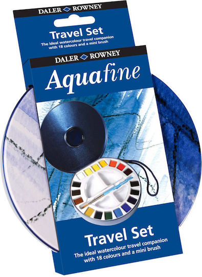 Set Watercolours Aquafine Travel Set 18pcs Daler Rowney