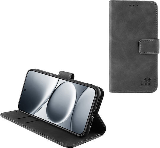 Lime Essential Magnet Book Piele artificială Gri (Redmi Note 15 Pro+)