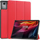 Tri-fold Βάση Στήριξης Flip Cover Κόκκινη (Lenovo Tab K11 Plus)