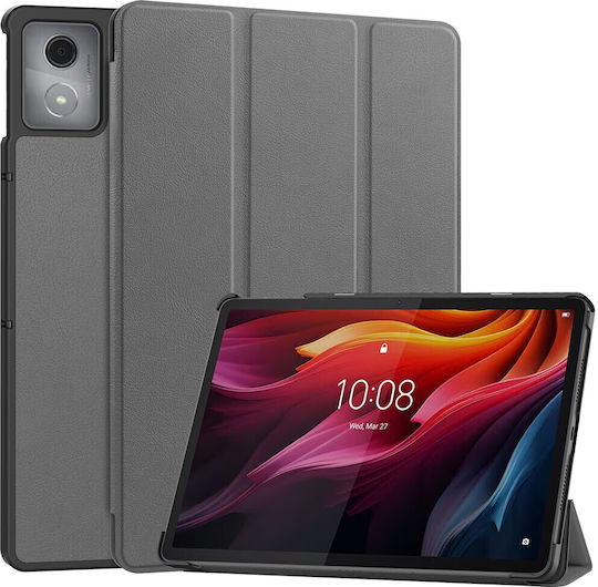 Tri-fold Βάση Στήριξης Flip Cover Γκρι (Lenovo Tab K11 Plus)
