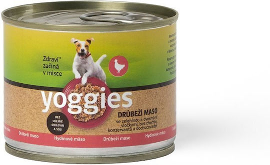 Single Protein Wet Dog Food Poultry Vegetables Oat Flakes Yoggies