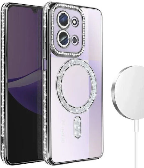 Diamond Around Strass Back Cover Black (Poco C85)