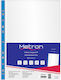 Metron Reinforced Open Side A4 Blue Binder Sheet 100 Pieces