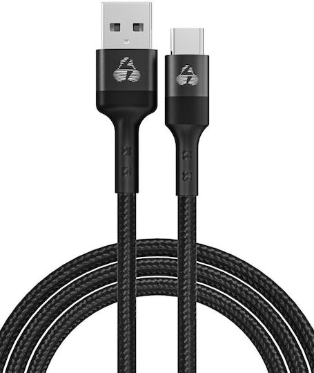 Powertech USB 2.0 Cable USB-C Male - USB-A 60W PD Black 1.5m PTR-0169