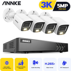 Annke Surveillance System DW81KD 4 Cameras Cameras Analog 5MP