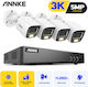 Annke Σύστημα Παρακολούθησης DW81KD 4 Καμερών CCTV 5MP με Καταγραφικό DVR