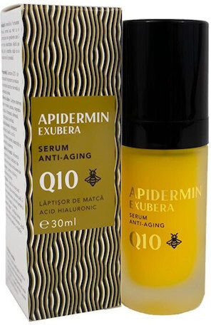 Complex Apicol Serum Calmant și Anti-îmbătrânire pentru Față cu Peptide și Acid Hialuronic pentru Detoxifiere și Tonifiere 30ml