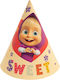 Masha & The Bear Party Hats 6 Pieces