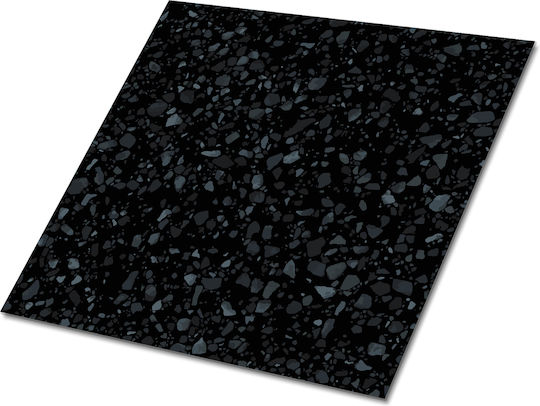 Vinyl Wandsticker Klassisches Schwarzes Boden 9x30x30 cm