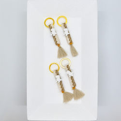 Afitechno Christening Charm Keychain Beige 150pcs