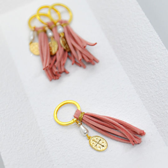 Afitechno Christening Charm Keychain Pink 50 Pieces