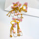 Afitechno Christening Charm Keychain Pink 100pcs