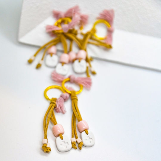 Afitechno Christening Charm Keychain Pink 100pcs