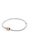 Genuine Pandora Bracelet 17cm Snake Chain Silver 925 Clasp 14k Rose Gold Plating