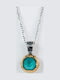 Necklace from Gold Plated Silver with Zircon