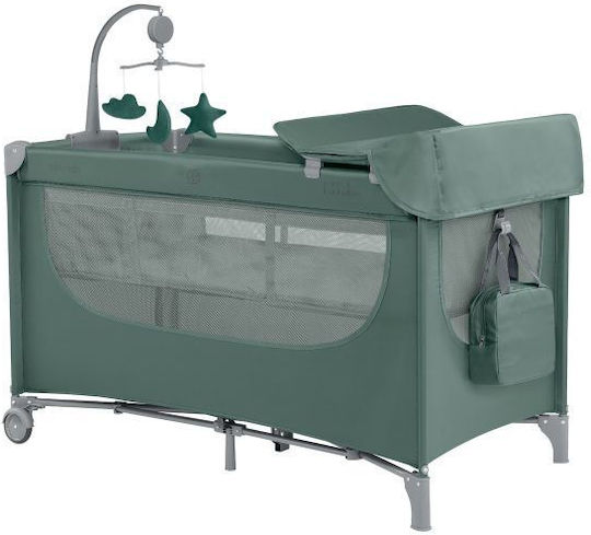 Kikka Boo Loc De Joacă Cu 2 Nivele Cu Saltea Verde 65x125cm